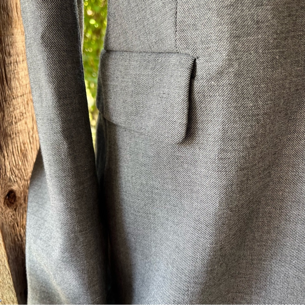 Talbots Classic Grey Heather Two Button Lined Col… - image 3